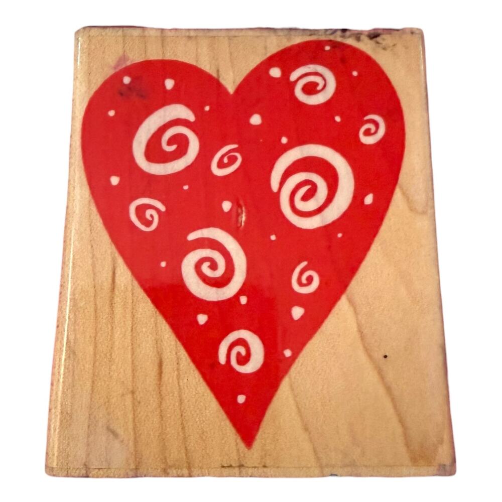 Hero Arts F1137 Swirl Heart Crafting Card Making Rubber Stamp